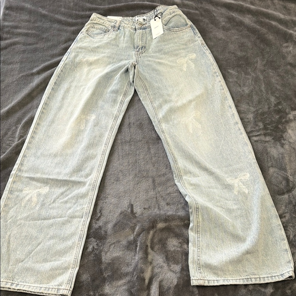 Forever 21 Light Blue Flare & Wide Leg Jeans